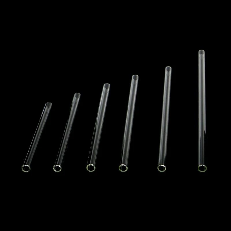 Reusable Thick Straws Wedding Birthday Party Clear Glass Drinking Straws M68E