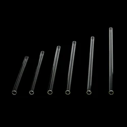 Reusable Thick Straws Wedding Birthday Party Clear Glass Drinking Straws M68E