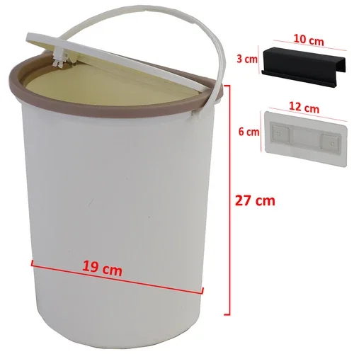 

1pc Caravan 10L Trash Can Trash Bin With Lid For RV Camping Boats Caravan Motorhome Accessories Car Parts Plastics Trash Can