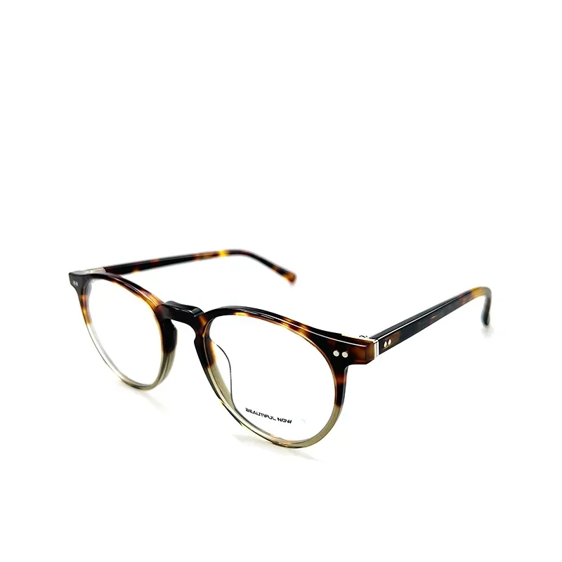

BN Classic Black Round Eyeglasses Frame for Men and Women - Vintage Retro Optical Glasses with Transparent Acetate Temples