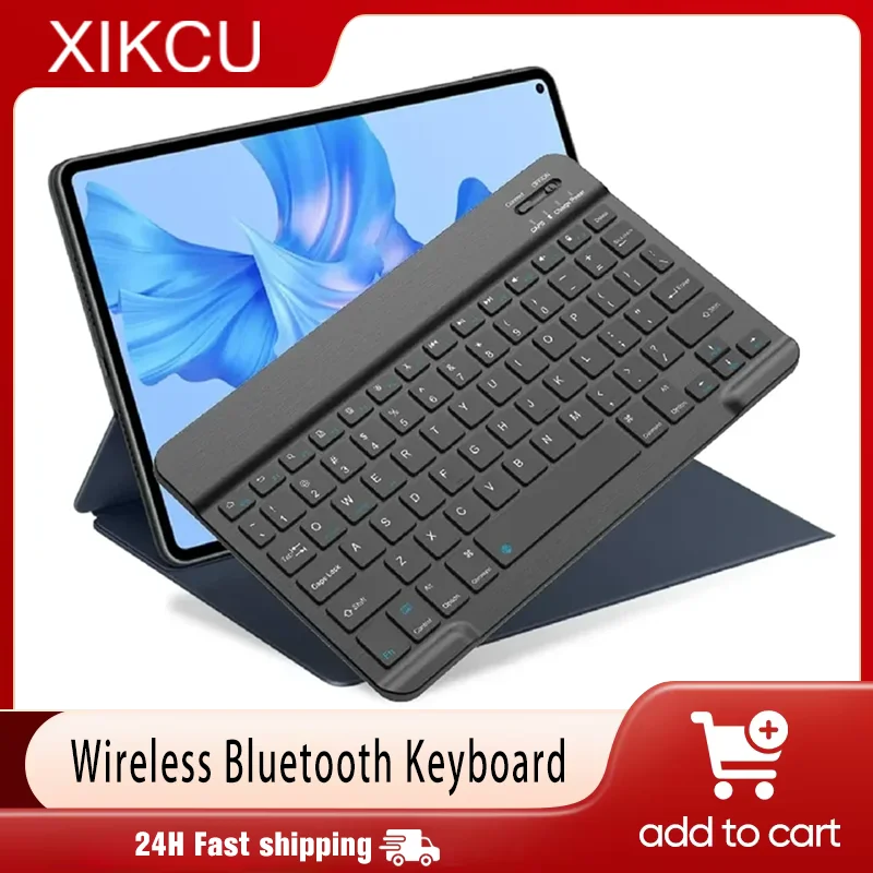 

Bluetooth-клавиатура для iPad 10-го поколения, iPad Pro 13, 12, 11, 10, 9, 8, 7 дюймов, iPad Air 13, iPad 11-го поколения, iPad Mini, планшетов Samsung, Xiaomi