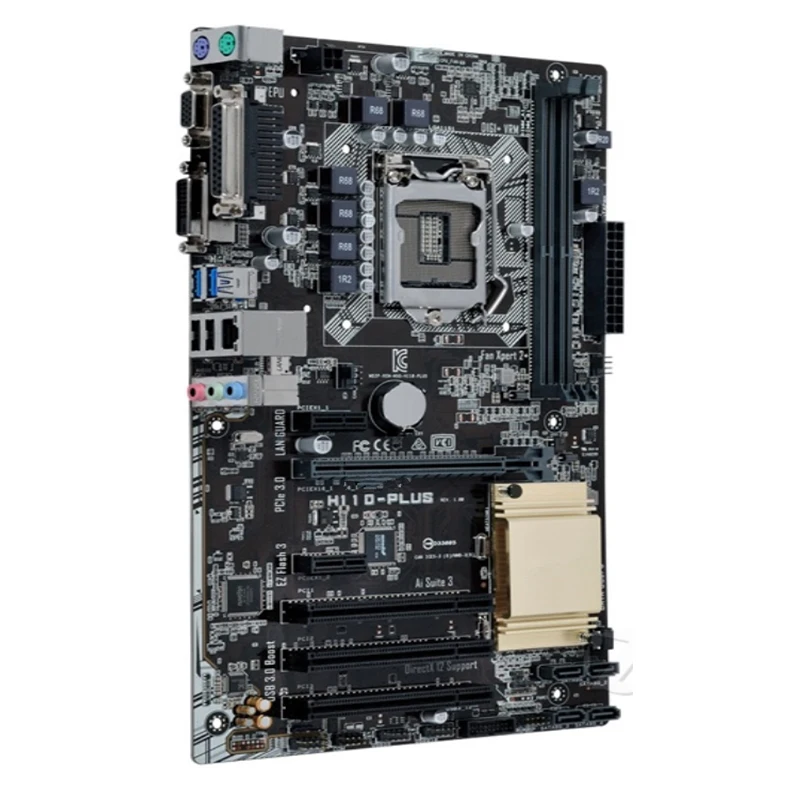 For Intel H110 H110-PLUS motherboard Used original LGA 1151 LGA1151 DDR4 32GB USB2.0 USB3.0 SATA3 Desktop Mainboard