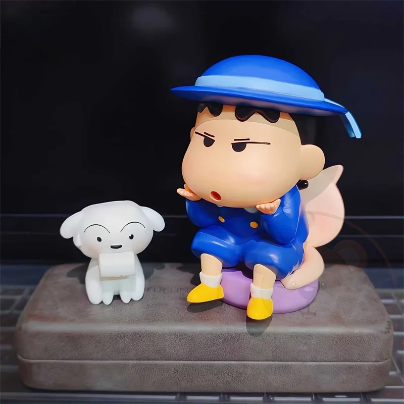 10 centimetri Anime Figura Kawaii Crayon Shin-Chan Scuola Materna Uniforme Modello In Pvc Bambole Figurine Collezione Da Scrivania Giocattolo Per Bambini Regalo