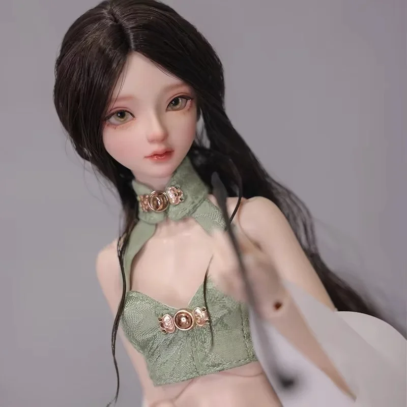 Shuga Fairy Idun 1/4  BJD Doll Resin Slim Kunis Body Embroidered Hanfu  Classic Style Handsome Woman Take Smoking Pipe DOLL