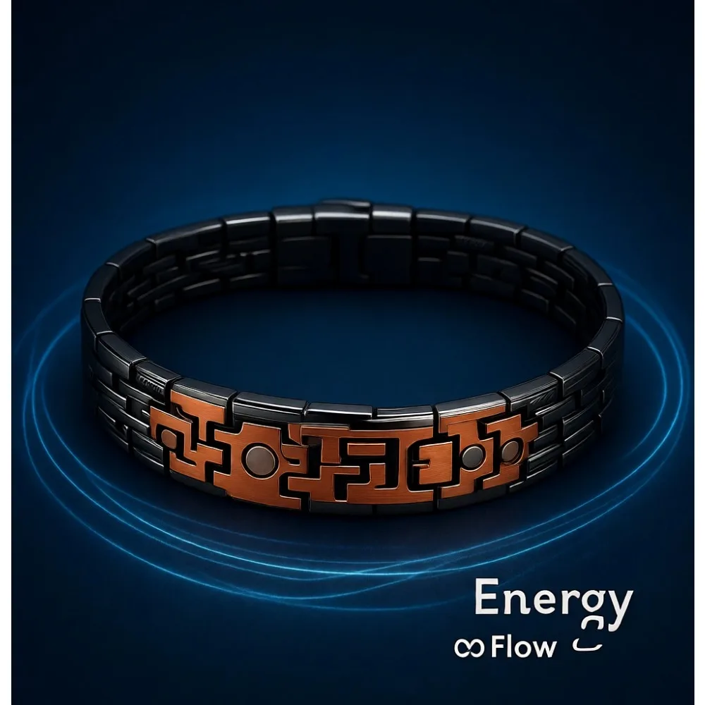 

Магнитный браслет из чистой меди для мужчин с неодимовыми магнитами, регулируемый, в подарочной коробке