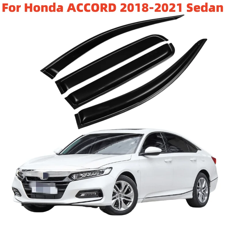 

For Honda ACCORD 2018 2019 2020 2021 Sedan Window Visors Rain Guard Deflector Weathershield Moulding Trim Car Accessories