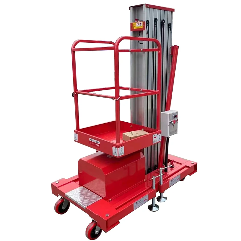 Portable Single Mast Aluminum Lift Electric One Man Lift