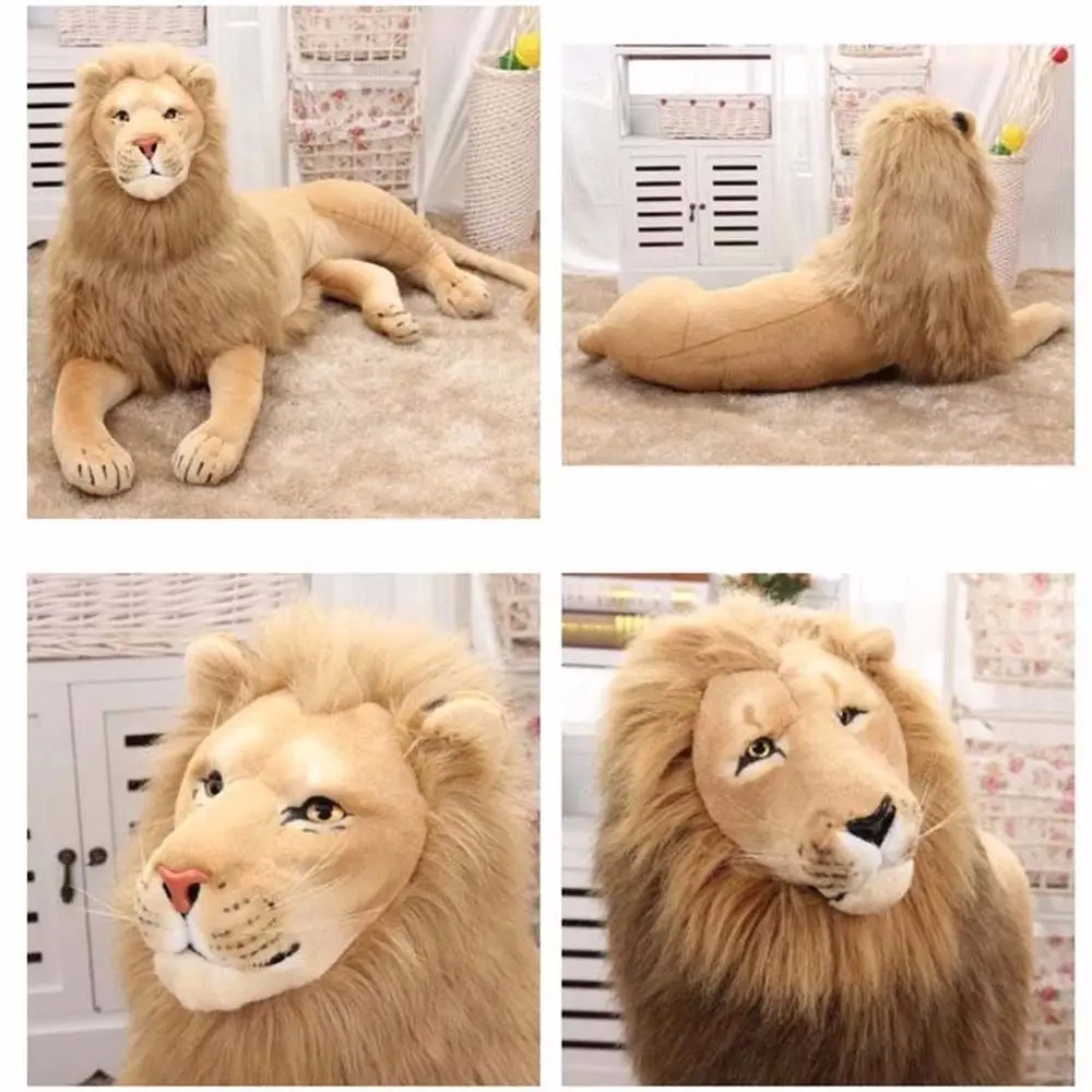 การถ่ายภาพ Props Mount ตกแต่งบ้านของขวัญเบาะยักษ์จําลองสัตว์สิงโตหมอน Stuff ตุ๊กตา Plush ของเล่นเด็ก