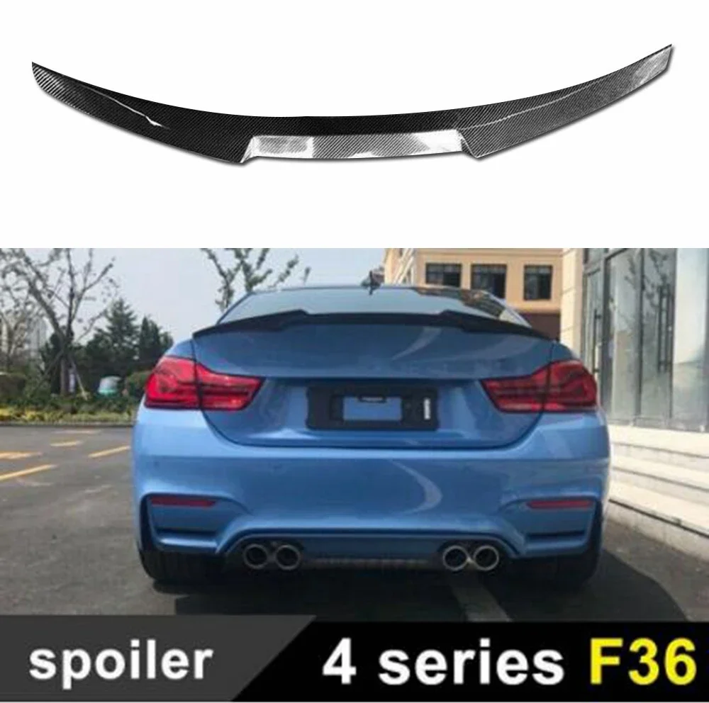 For BMW F36 ABS Rear Spoiler M4 Style F32 4 Series 4 Door Gran Coupe Carbon Spoiler 2014 2015 2016 - UP 420i 420d 428i 435i