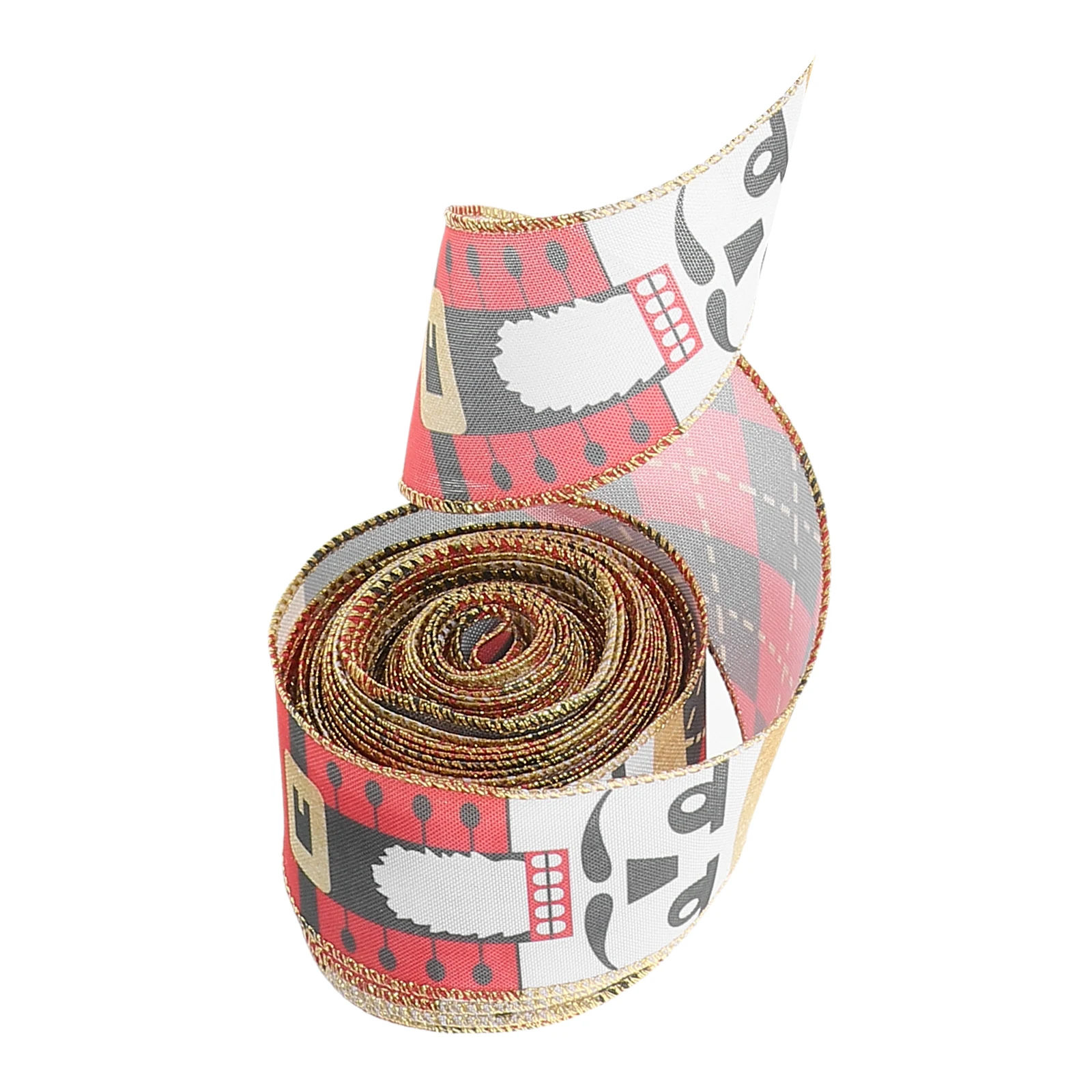 

10 Yard Nutcracker Christmas Glitter Edge Wide Festive Craft Ribbon Wrap Garland Decorative Diy Bows Wreaths Holiday Decorations