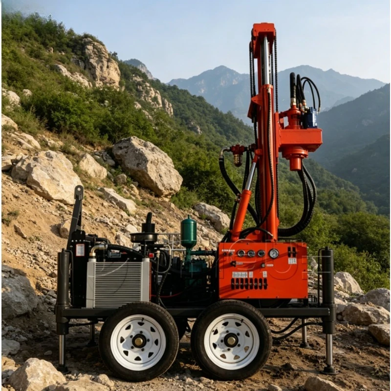 Customized Mini Water Well Drill Rig 150m New Factory Wheel Hydraulic Water Well Drilling Machine for Deep Borehole Water Well