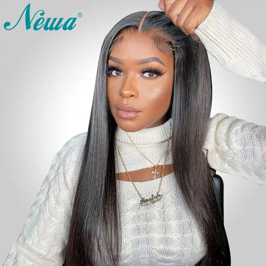

Новый парик Newa Hair Straight HD Lace, предварительно проработанный, из натуральных волос, с ультратонким HD-кружевом 13x4/13x6, полноразмерный фронтальный парик для женщин