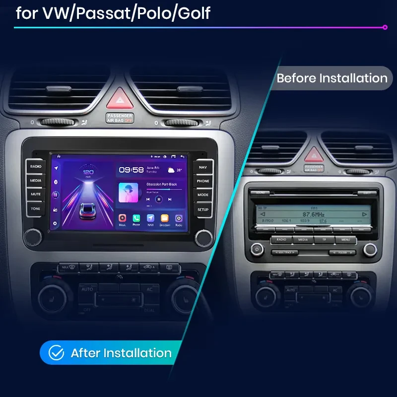 multimedijalni player za VW / SEAT Leon, Passat B6 B7, Tiguan, Touran, GOLF, POLO 2