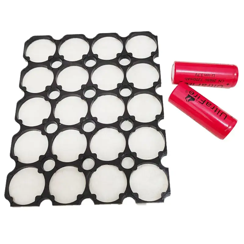 20Pcs 32650 Lithium Cell Double Battery Holder Bracket for Battery Pack in Fire-Proof ABS Fixing Accessories