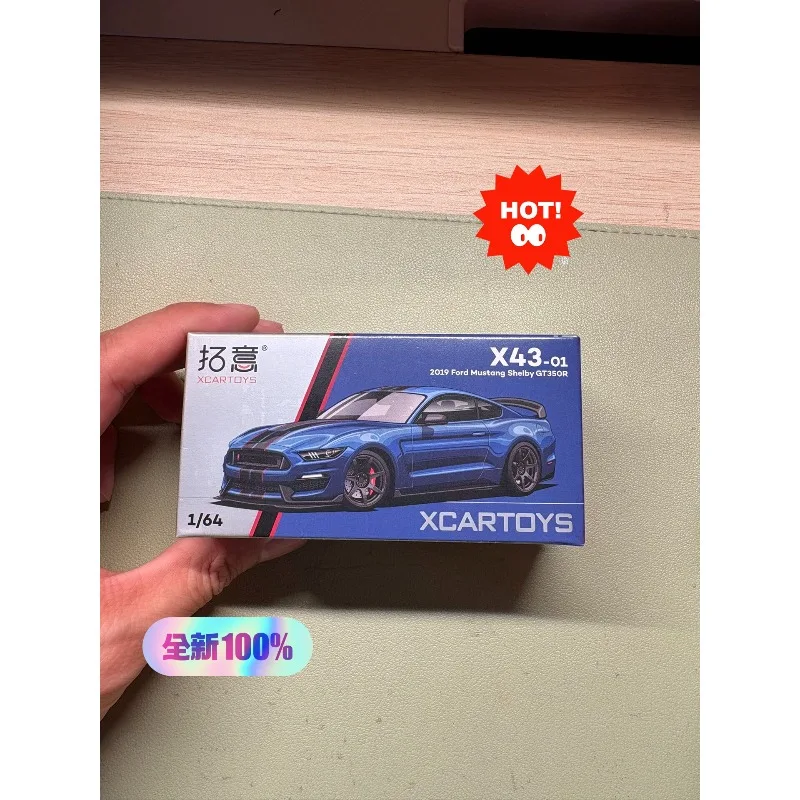 

Коллекционная модель автомобиля XCARTOYS 1:64 Ford Mustang Shelby GT-350R Blue X43-01 из литого под давлением сплава