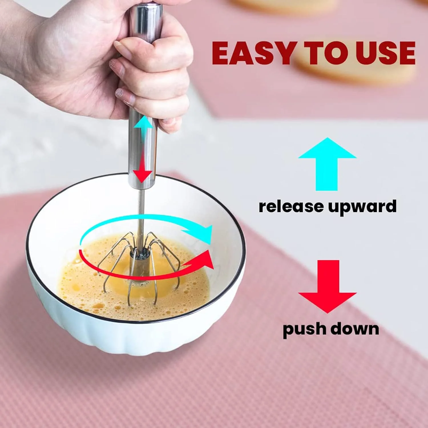 Frullino per le uova Frusta per uova semiautomatica Montalatte Montalatte Montalatte Frusta Frullatore Schiuma Maker Per Latte Cappuccino Cioccolata Calda Mi