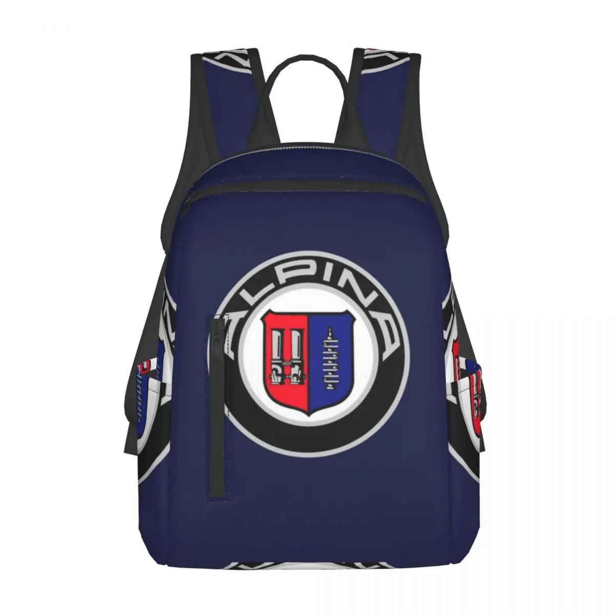 Alpina – Rucksack mit klassischen Auto-Logos, Tagesrucksack, großes Fassungsvermögen, Kinder-Büchertasche, Schultasche, Umhängetaschen für Männer und Frauen