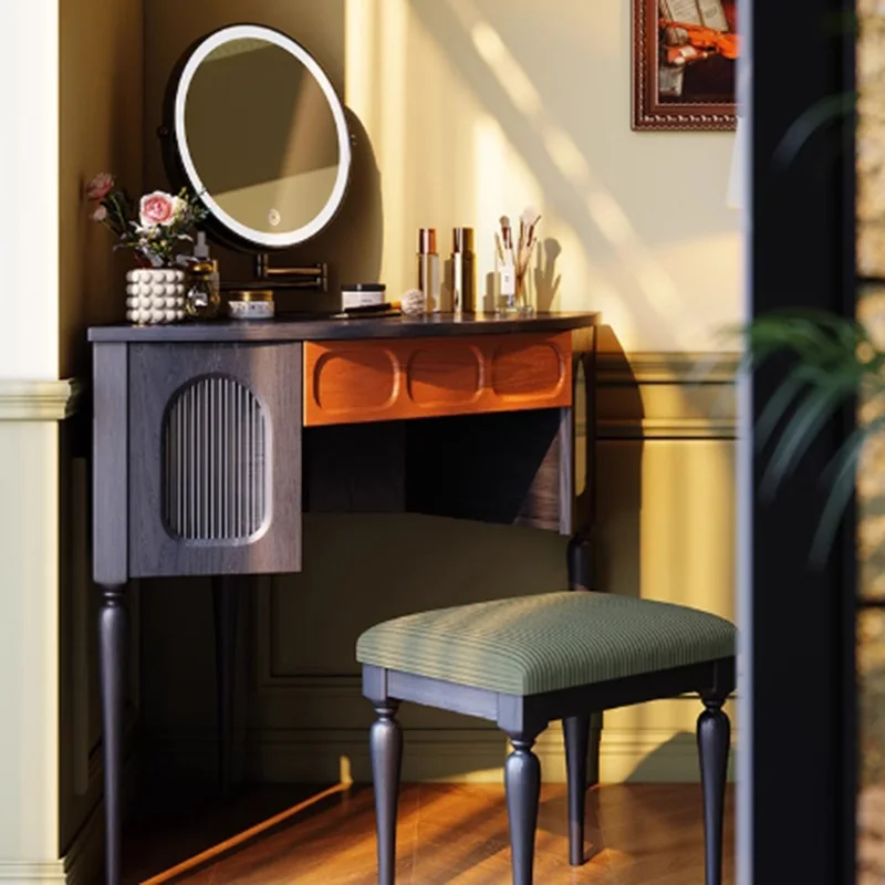 

Corner Jewelry Vanity Table Luxury Mid Century Modern Women Dressing Table Wood Garden Vintage Penteadeira Trendy Furniture