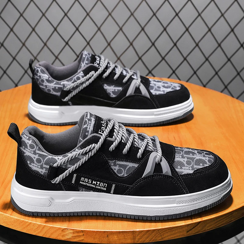 

Мужские туфли для доски, повседневные легкие удобные прогулочные туфли на плоской подошве со шнуровкой, мужские повседневные дышащие кроссовки с сеткой для мужчин