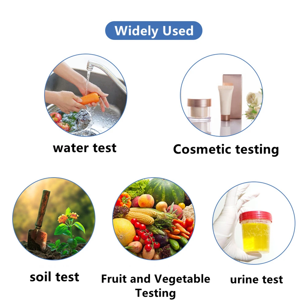 1set = 80 Strips! Professional 1-14 pH Litmus Paper PH Test Strips Water Cosmetics Soil Acidity Test Strips with Control Card