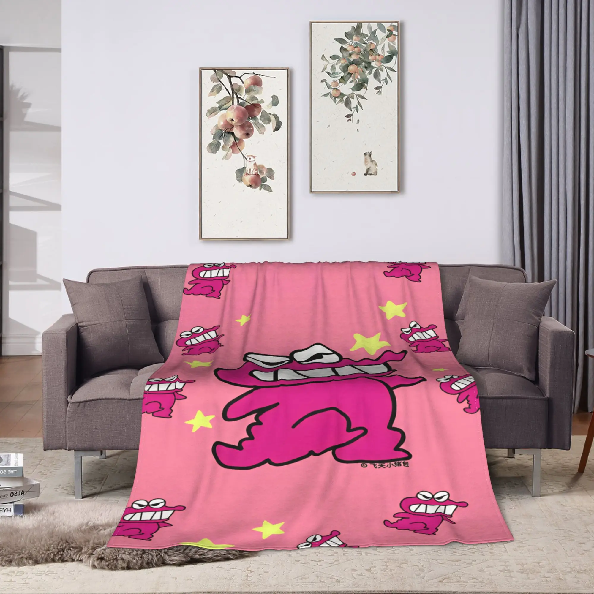 Crayon Shin-chan  Blanket  Picnic Flannel Bedding Throws For Couch Chair Sofa Bed Warm Soft Customized Quality Bedspread Gift