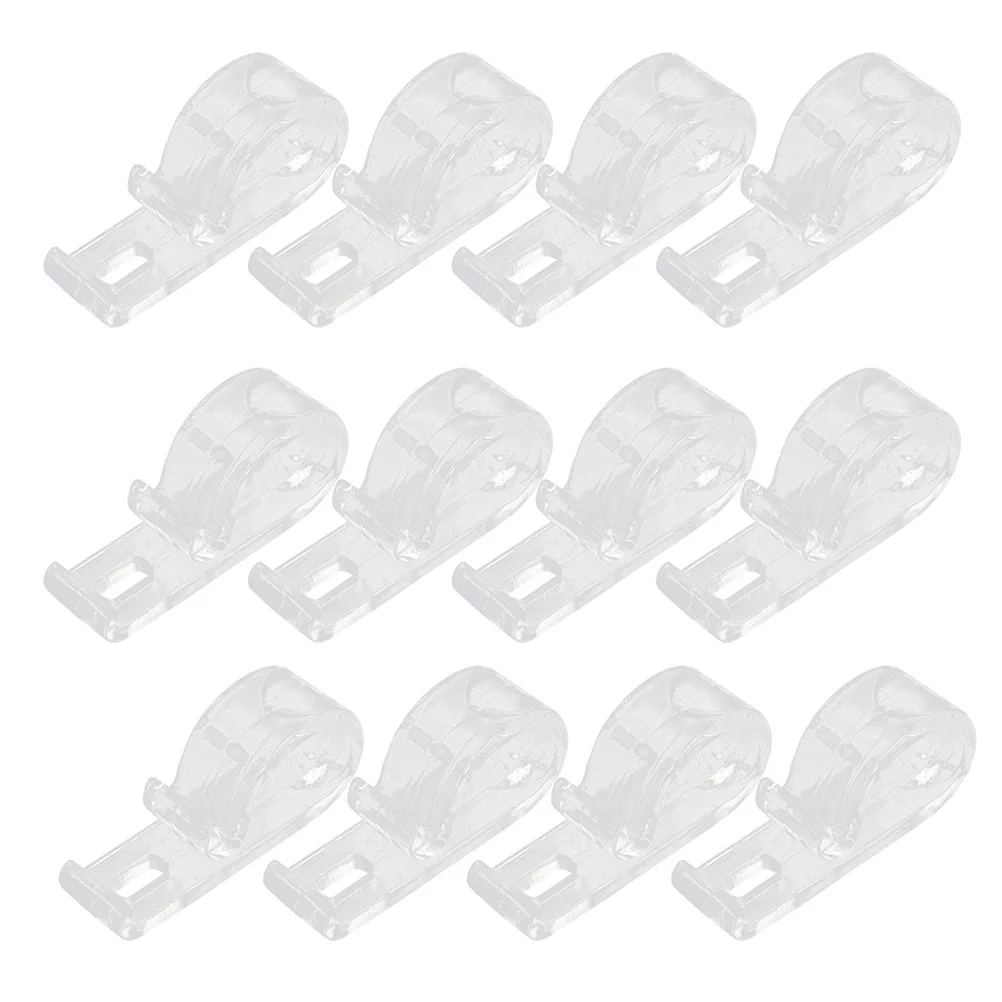 

20Pcs Transparent Curtain Hooks Roller Blind Chain Retainer Pom Material Safety Cord Guide Clips for Roller Roman