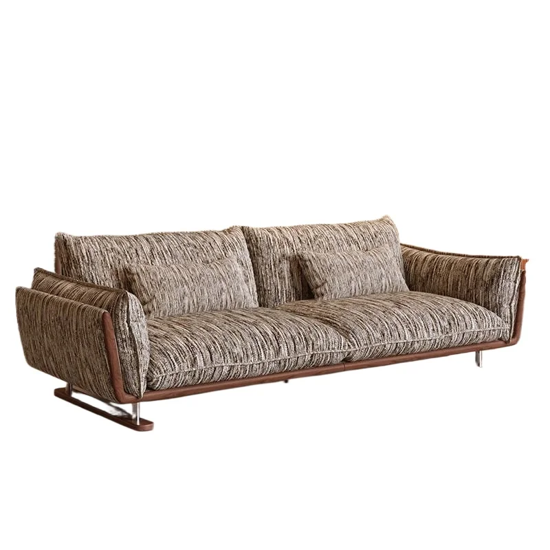

French retro linen fabric sofa, the ancient style in the living room can be disassembled, washed and adjusted straight