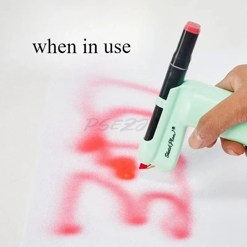 Portable Electric Marker Spray Painting Pen Pattern Coloring Rechargeable Use Convenient for Student Supplies