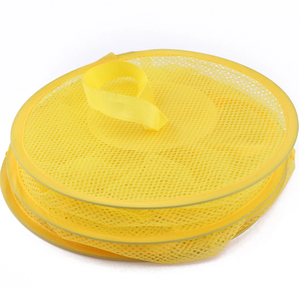 

Hanging Hanging Storage Net Organizer Bag Foldable Mesh Clothes Organizer For Kids Room Travel Home (Yellow)