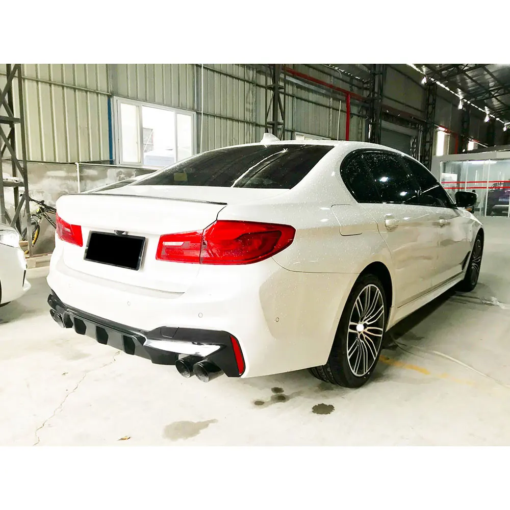 

Задний бампер автомобиля из углеродного волокна, спойлер, диффузор для BMW 5 серии G38 M Tech Sport 2017-2021, ABS, глянцевый черный