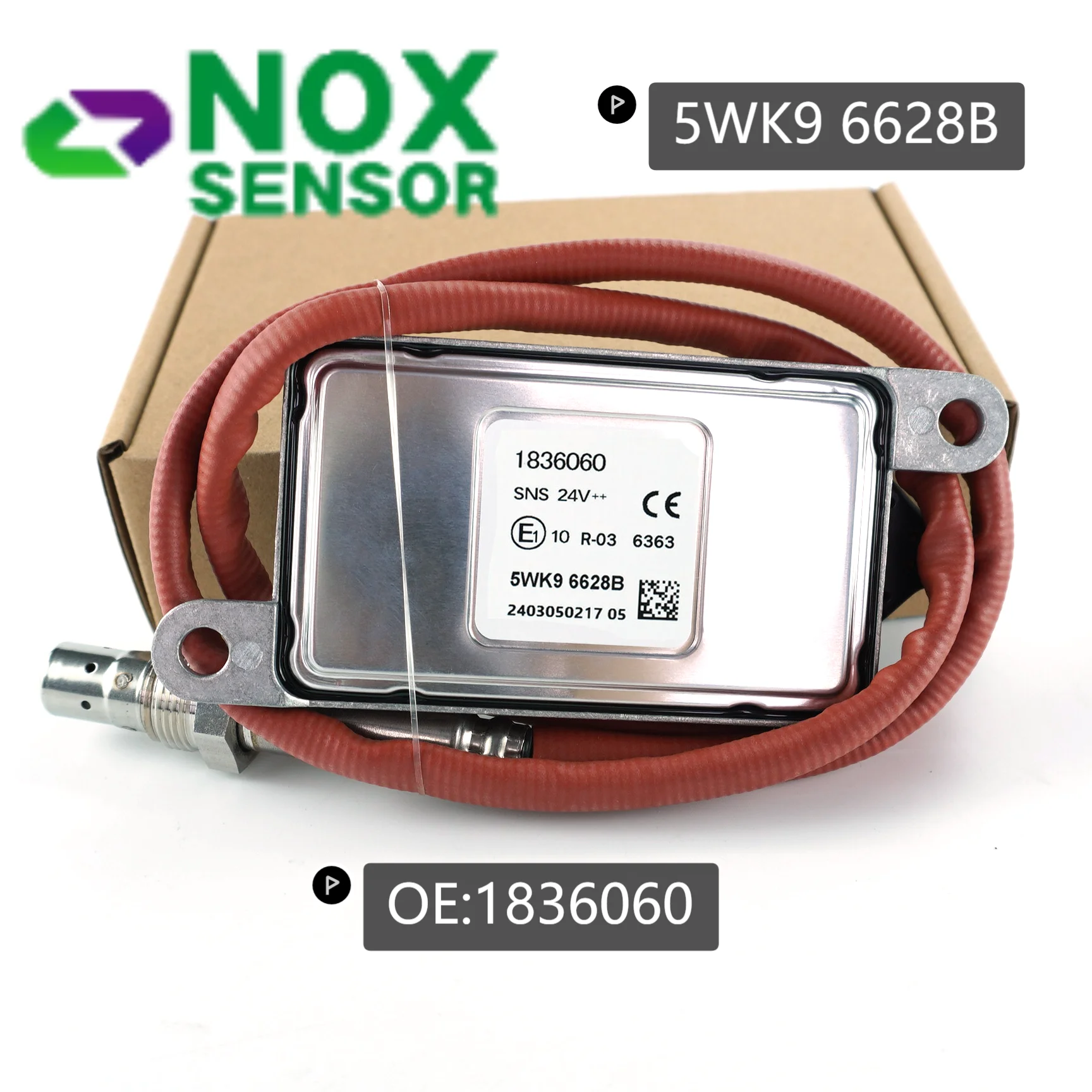 NOx Sensor 5WK96628B 1836060 Nitrogen Oxygen Sensor for DAF Truck Engine SCR Emission System