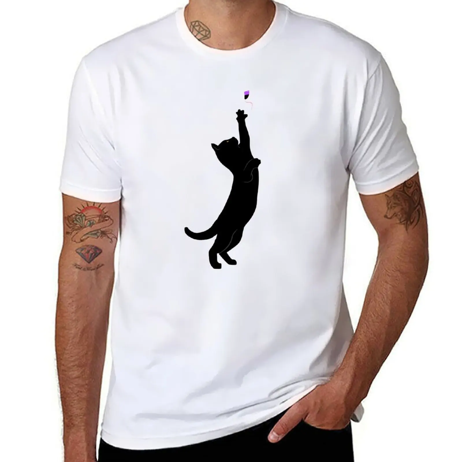 

Nonbinary Pride Cat & Mouse T-Shirt t shirts cotton 100% t shirts for man cotton T-Shirt