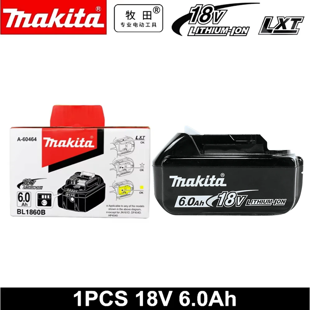 

100% Genuine 18V Makita 6Ah for Makita Battery BL1840 BL1830B BL1850B BL1850 BL1860 BL1815 Replacement Lithium Battery