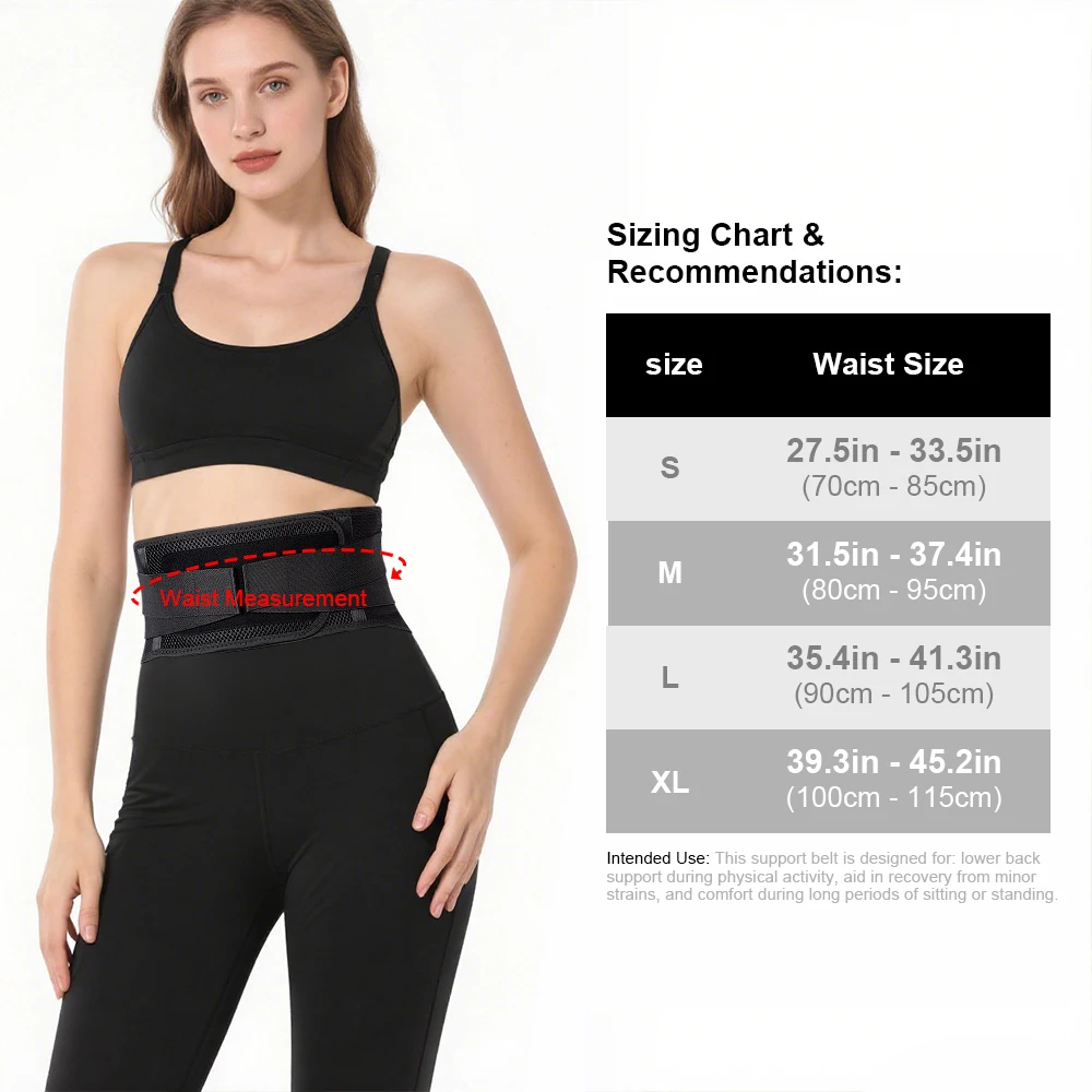 Lower Back Brace for Men and Women, Back Brace for Lower Back, Sciatica,Scoliosis, Herniated Disc with Adjustable Support Straps
