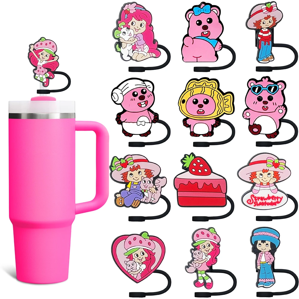 

Cute Cartoon Character Series Straw Cover Cap 10MM Eco-friendly Straw Plug Splash Proof Drinking Cup Accessories Home Party Gift