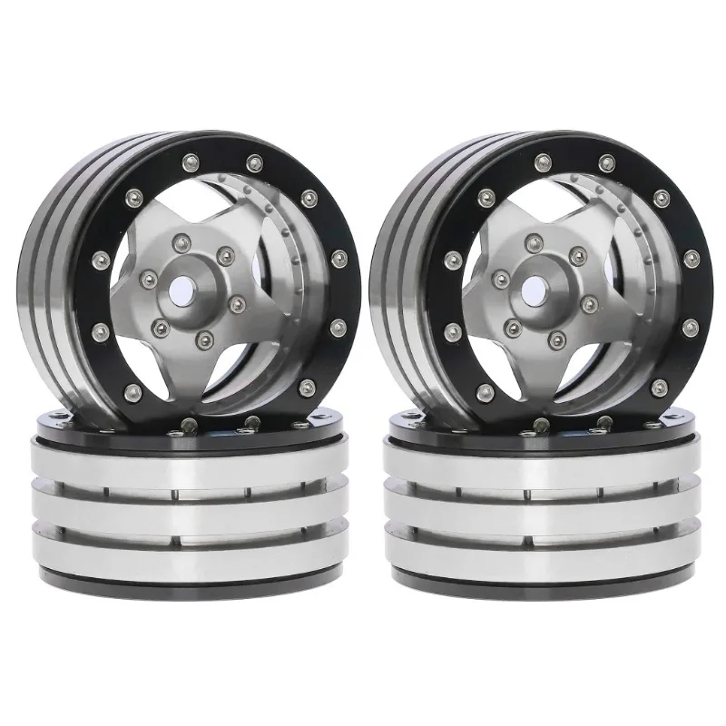 

RC 1.9'' Metal Beadlock Wheels for Axial SCX10 TRX4 Redcat - Tornado Hole Rims, Off-Road Crawler, Durable Alloy RC Upgrade