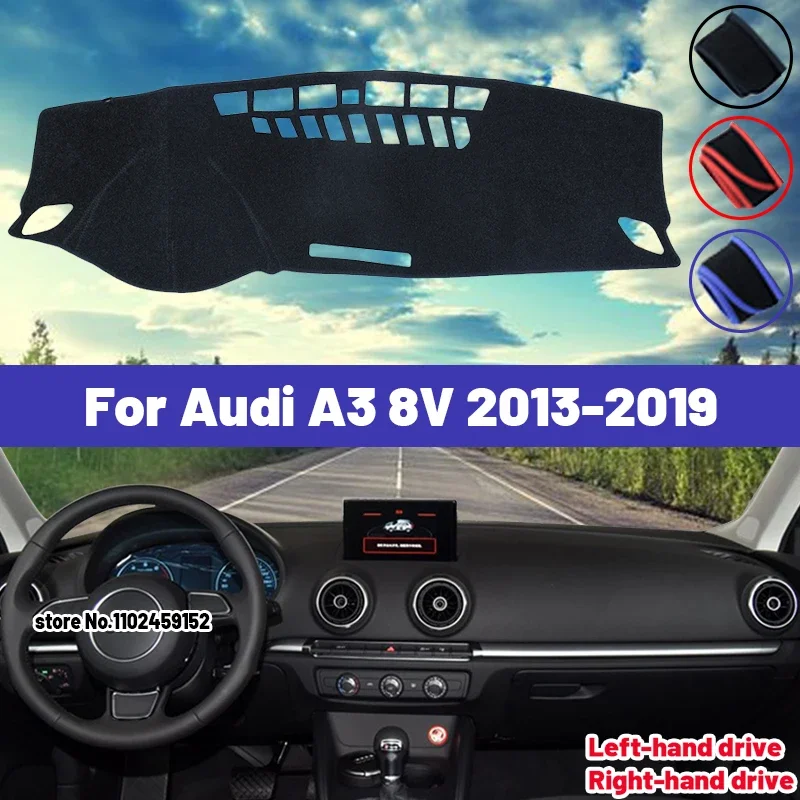

High Quality For Audi A3 8V 2013 2014 2015 2016 2017 2018 2019 Car Dashboard Cover Mat Sun Shade Avoid Light Pad Carpets Anti-UV
