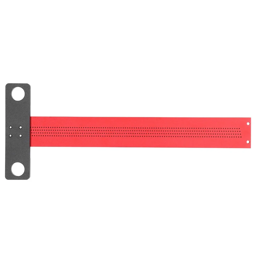 Convenient Aluminum Alloy T Ruler T-Type Red Hole Marking T Ruler 12 Inch Woodworking Ruler Woodworking