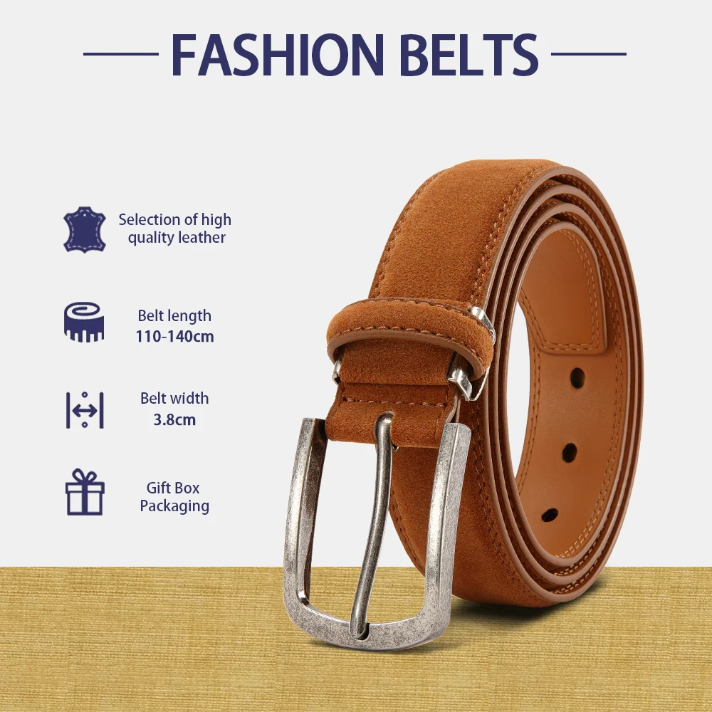 Unisex Freie Größe PU Leder Gürtel Für Frauen Luxus Designer Jeans Taille Gürtel Männer Mode Wildleder taille gürtel Bund – Detail 5