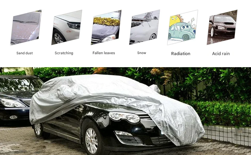 Autoabdeckung Wasserdicht Allwetter, Outdoor Vollständige Außenabdeckung für Automobile Limousine Schrägheck SUV Regen- und Sonnenschutz – Detail 2