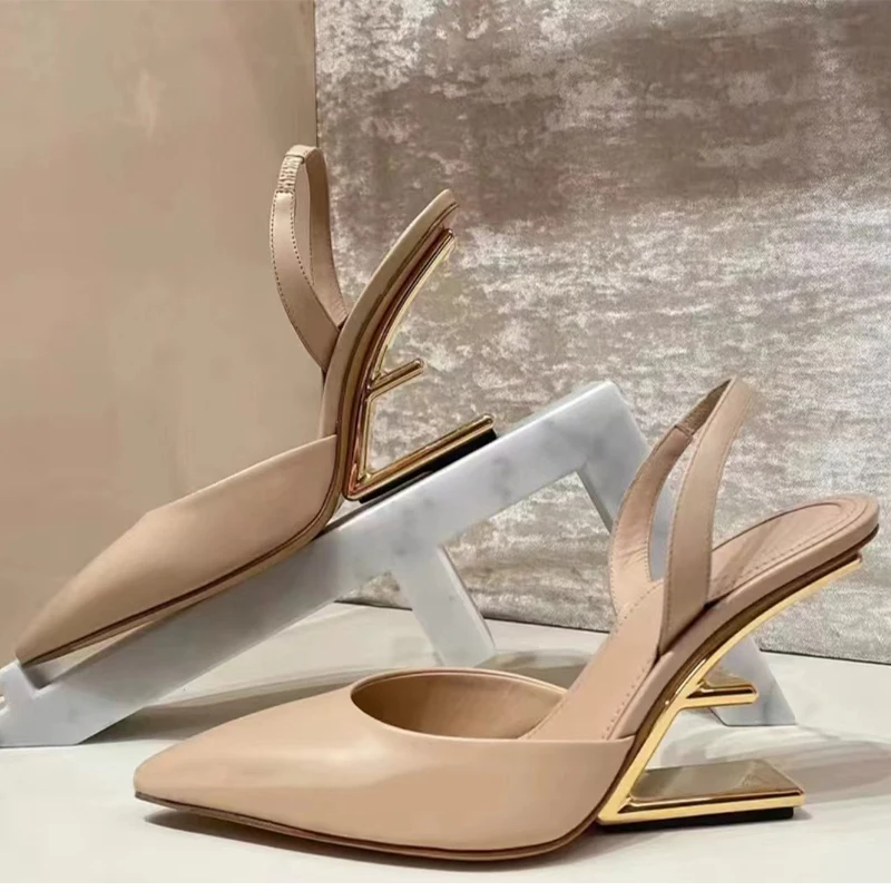 Sexy Women High Heels Shoes Sandals Pointed Toe Designer Dress Party Shoes Summer 2024 New Walking Pumps Mujer Zapatillas Slides