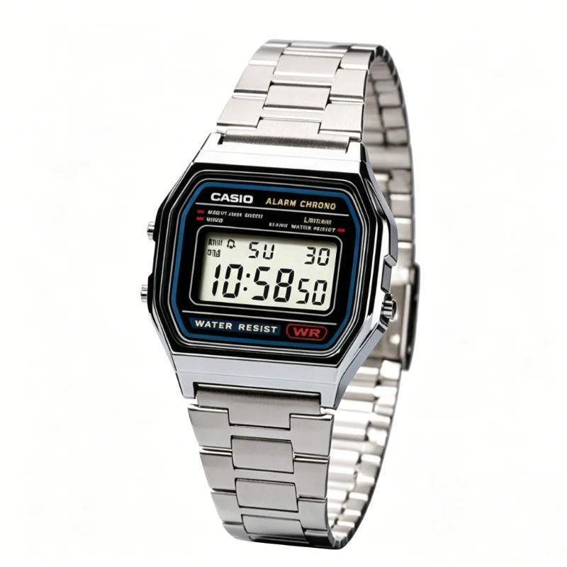 Minimalist Retro Casio A158WA-1 Digital Wrist Watch Splash Proof Multi Function Student Casual Wristwatch Gift Watch view 2