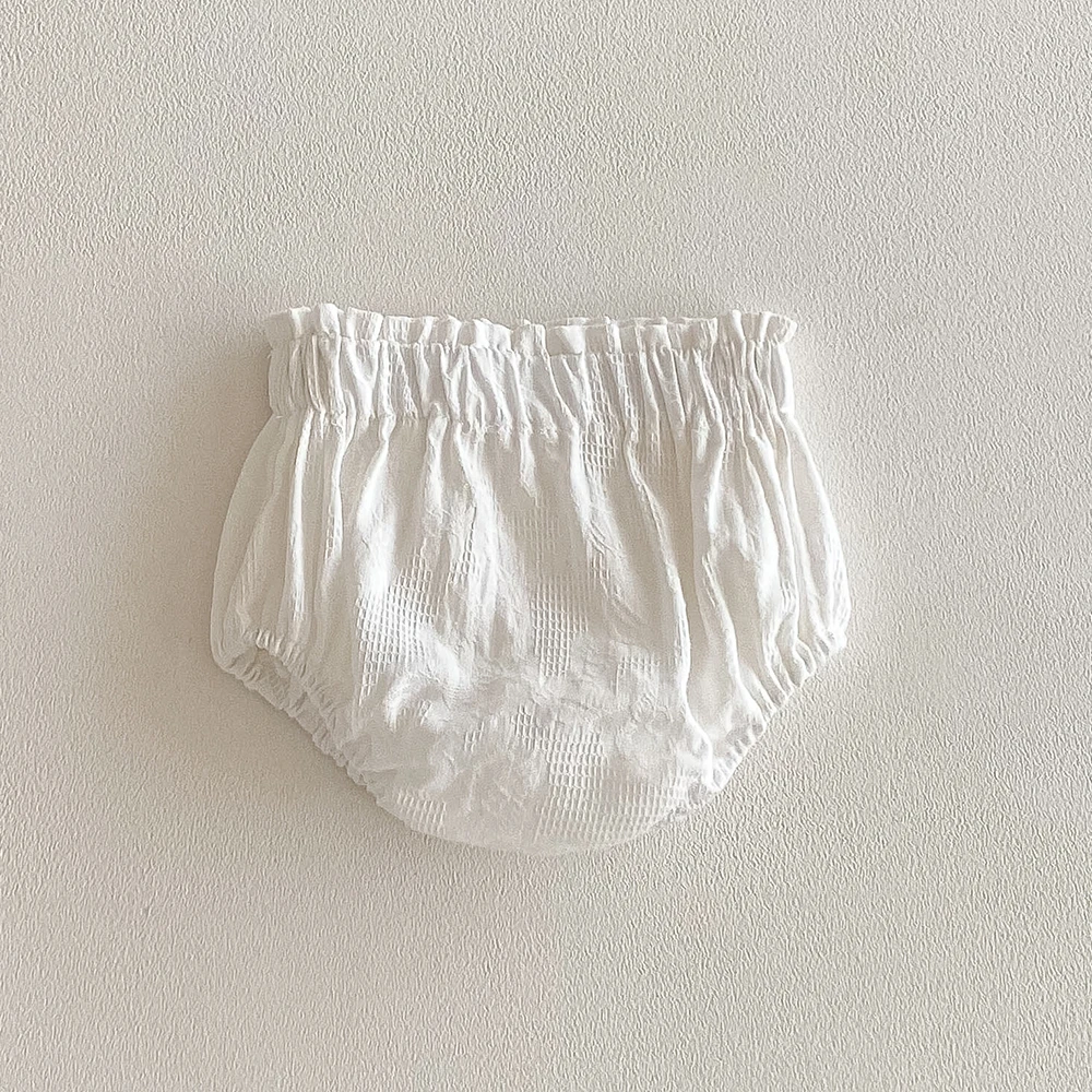 Baby Floral Bloomer for Newborn Baby Girls Clothes Summer Vintage Linen Cotton Infant Short PP Pants for Toddler Girls Clothing
