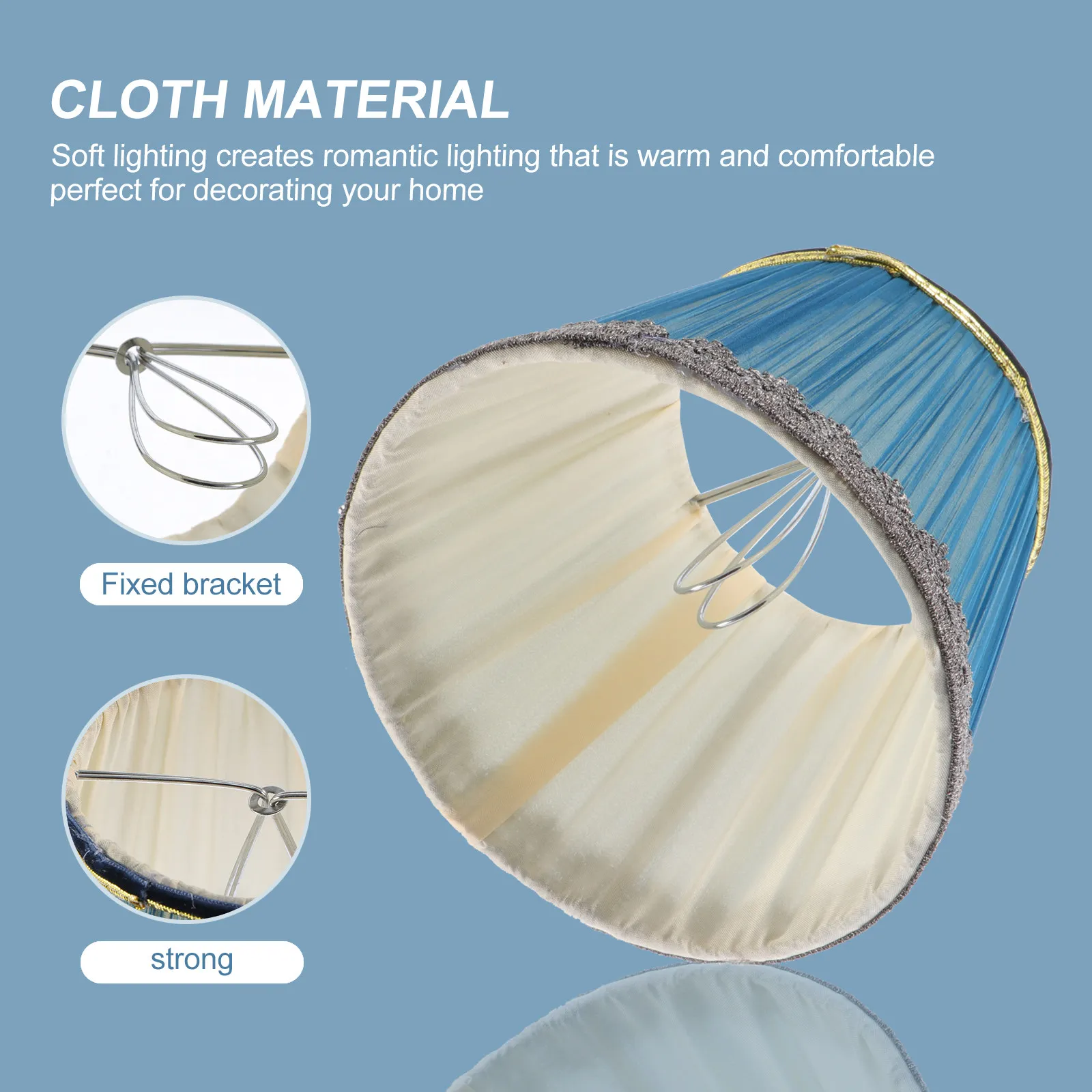 

Pleated Lampshade Light Cover Accessory Chiffon Lamp Shade Replacement Decorative Indoor Lamp Cover Warm Light