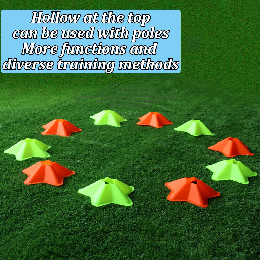 7/10PCS Soccer Cones With Mesh Bag Field Marker Stellate Cones Agility Training Football Basketball Sport Training Equipment