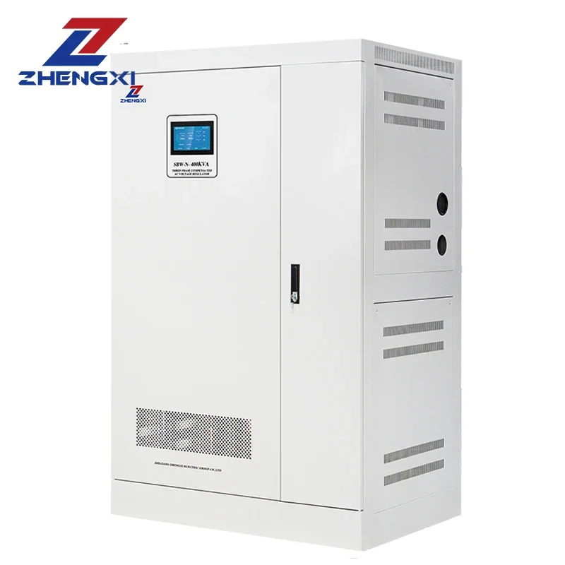 Customized 400KVA 500KVA AC Intelligent Automatic Voltage Stabilizer Regulator Single & Three Phase 400KW LCD SVC Hot Sale