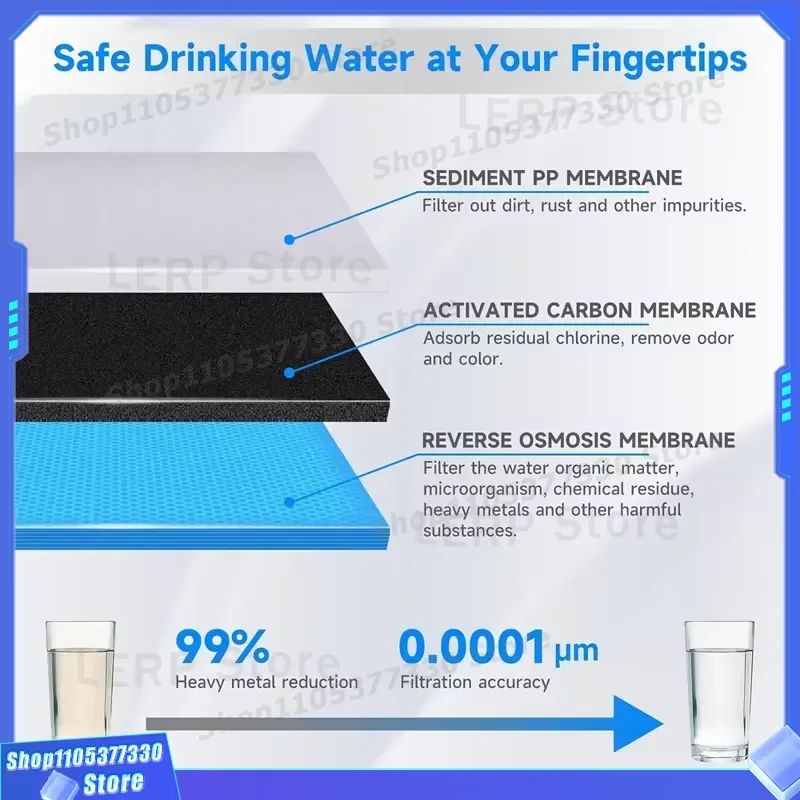 Korean Style Desktop Water Dispenser Magic Filter Reverse Osmosis System Household Purifier for Home Office Use Compact