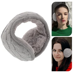 Ear Muff Winter Earmuff Warm Knit Ear Warmer Foldable Ear Muff With Fuzzy Fleece Lining For Women Men Outdoor Activities NEW