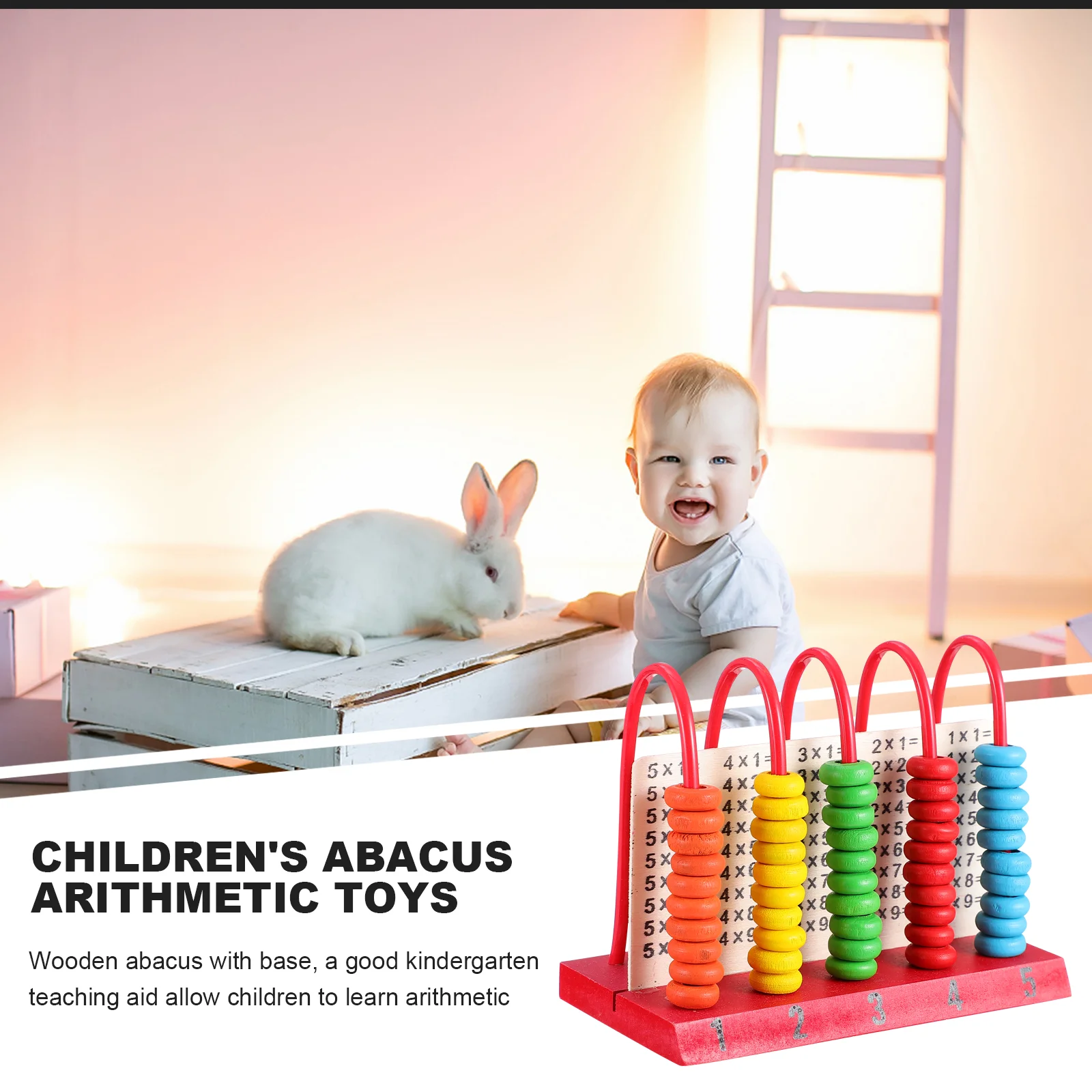 Kids Abacus Toy Counting Beads Calculation Wooden Educational Children Calculating