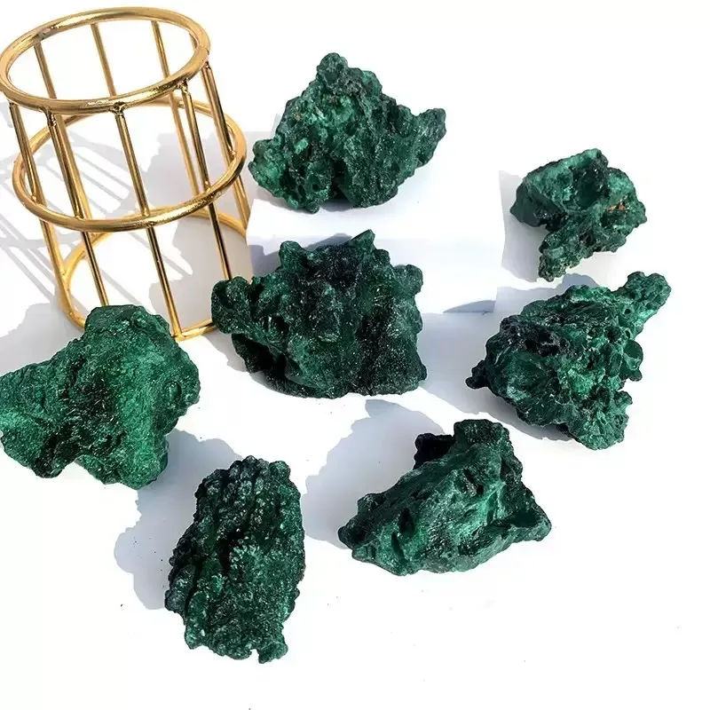 50g/100g Natural Malachite Crystal Rock Mineral Specimen Home Decoration Crystal, Decorative Crafts, Home Decoration